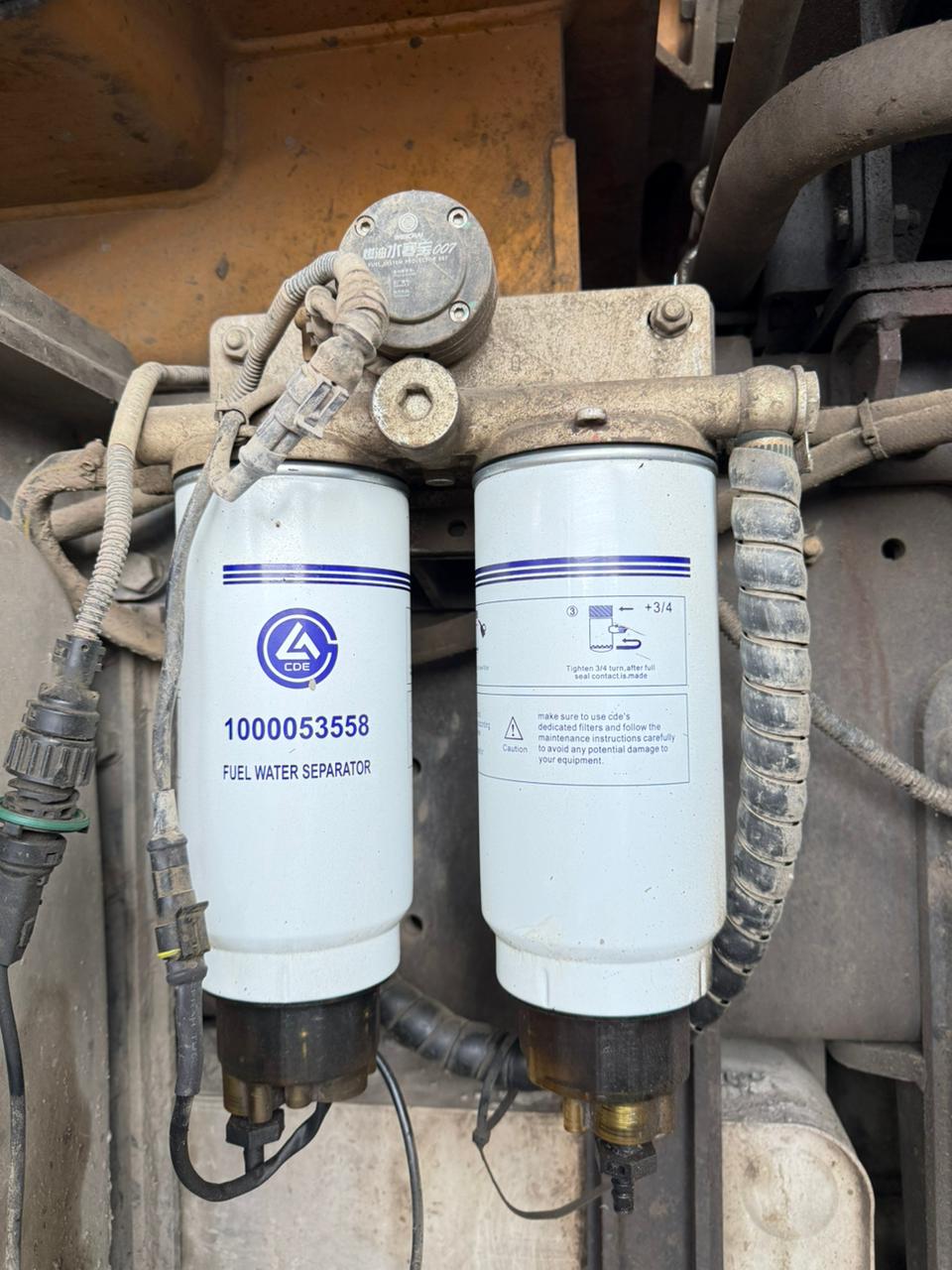 CDE Fuel Filter installed on SANY SKT80S